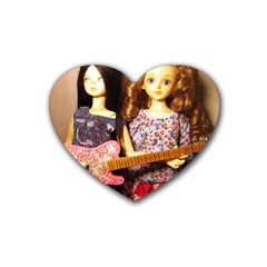 Playing The Guitar Heart Coaster (4 Pack)  by snowwhitegirl