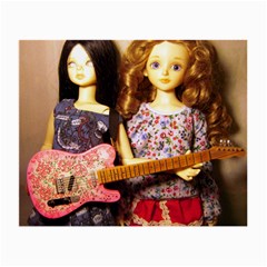 Playing The Guitar Small Glasses Cloth (2-side) by snowwhitegirl