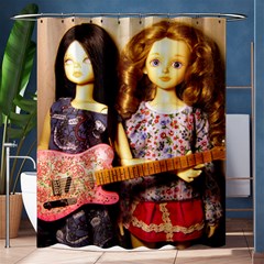 Playing The Guitar Shower Curtain 60  X 72  (medium)  by snowwhitegirl