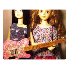 Playing The Guitar Double Sided Flano Blanket (large)  by snowwhitegirl