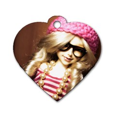 Cover Girl Dog Tag Heart (two Sides) by snowwhitegirl