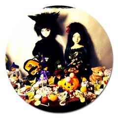 Old Halloween Photo Magnet 5  (round) by snowwhitegirl