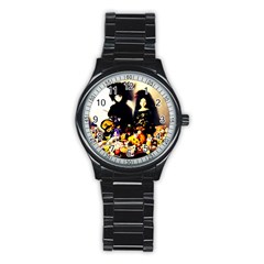 Old Halloween Photo Stainless Steel Round Watch by snowwhitegirl