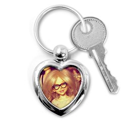 Girls With Glasses Key Chains (heart)  by snowwhitegirl