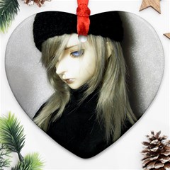 Black Angel Heart Ornament (two Sides) by snowwhitegirl