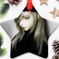 Black Angel Star Ornament (two Sides) by snowwhitegirl