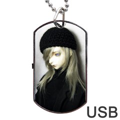 Black Angel Dog Tag Usb Flash (two Sides) by snowwhitegirl