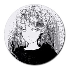 Girl Round Mousepads by snowwhitegirl