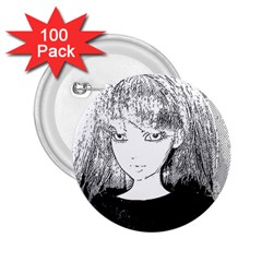 Girl 2 25  Buttons (100 Pack)  by snowwhitegirl