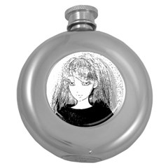 Girl Round Hip Flask (5 Oz) by snowwhitegirl