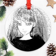 Girl Round Ornament (two Sides) by snowwhitegirl