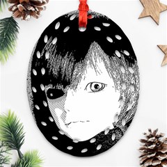 Boy Oval Filigree Ornament (two Sides)