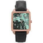 Grainy Angelica Rose Gold Leather Watch  Front