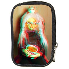 Eating Lunch 3d Compact Camera Leather Case by snowwhitegirl