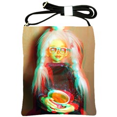 Eating Lunch 3d Shoulder Sling Bag by snowwhitegirl