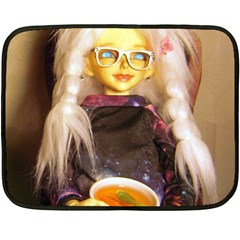 Eating Lunch Fleece Blanket (mini) by snowwhitegirl