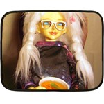 Eating Lunch Fleece Blanket (Mini) 35 x27  Blanket