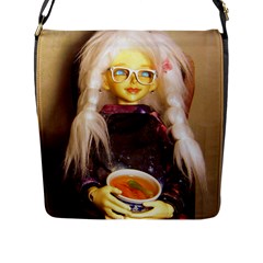 Eating Lunch Flap Closure Messenger Bag (l) by snowwhitegirl