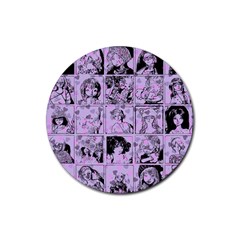 Lilac Yearbook 1 Rubber Coaster (round)  by snowwhitegirl