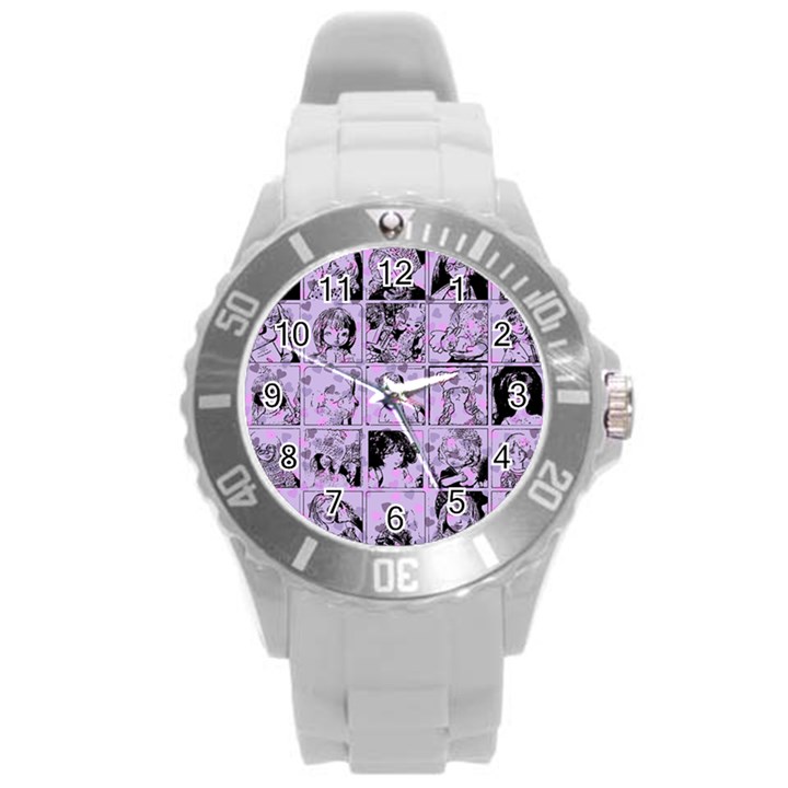 Lilac Yearbook 1 Round Plastic Sport Watch (L)