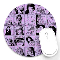 Lilac Yearbook 2 Round Mousepads by snowwhitegirl