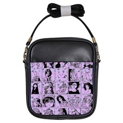 Lilac Yearbook 2 Girls Sling Bag by snowwhitegirl