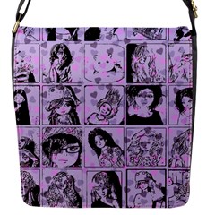 Lilac Yearbook 2 Flap Closure Messenger Bag (s) by snowwhitegirl