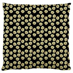 Antique Flowers Black Standard Flano Cushion Case (two Sides) by snowwhitegirl