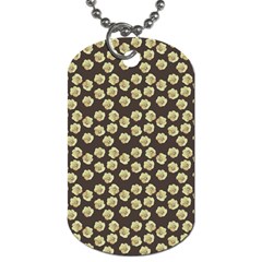 Antique Flowers Brown Dog Tag (two Sides) by snowwhitegirl