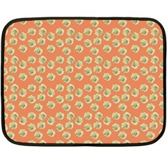 Antique Flowers Peach Fleece Blanket (Mini)