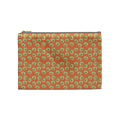 Antique Flowers Peach Cosmetic Bag (Medium)