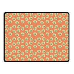 Antique Flowers Peach Fleece Blanket (Small)