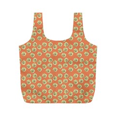 Antique Flowers Peach Full Print Recycle Bag (M)