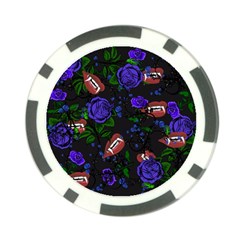 Blue Rose Vampire Poker Chip Card Guard by snowwhitegirl