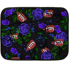 Blue Rose Vampire Fleece Blanket (mini) by snowwhitegirl