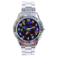 Blue Rose Vampire Stainless Steel Analogue Watch by snowwhitegirl