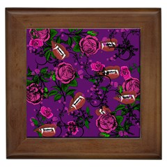 Purple  Rose Vampire Framed Tiles by snowwhitegirl