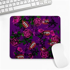 Purple  Rose Vampire Large Mousepads by snowwhitegirl