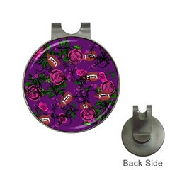 Purple  Rose Vampire Hat Clips With Golf Markers by snowwhitegirl