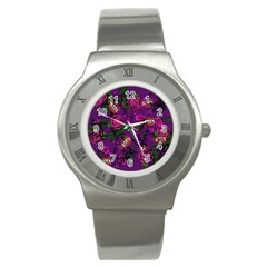 Purple  Rose Vampire Stainless Steel Watch by snowwhitegirl