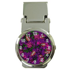 Purple  Rose Vampire Money Clip Watches by snowwhitegirl