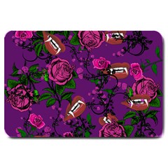 Purple  Rose Vampire Large Doormat  by snowwhitegirl