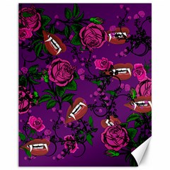 Purple  Rose Vampire Canvas 11  X 14   by snowwhitegirl