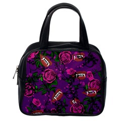 Purple  Rose Vampire Classic Handbag (one Side) by snowwhitegirl