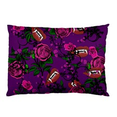 Purple  Rose Vampire Pillow Case by snowwhitegirl