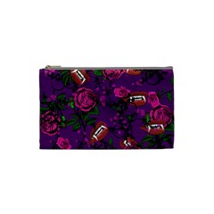 Purple  Rose Vampire Cosmetic Bag (small) by snowwhitegirl