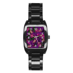 Purple  Rose Vampire Stainless Steel Barrel Watch by snowwhitegirl