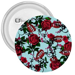 Light Blue Rose Vampire 3  Buttons