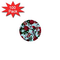 Light Blue Rose Vampire 1  Mini Buttons (100 pack) 