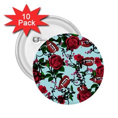 Light Blue Rose Vampire 2.25  Buttons (10 pack) 